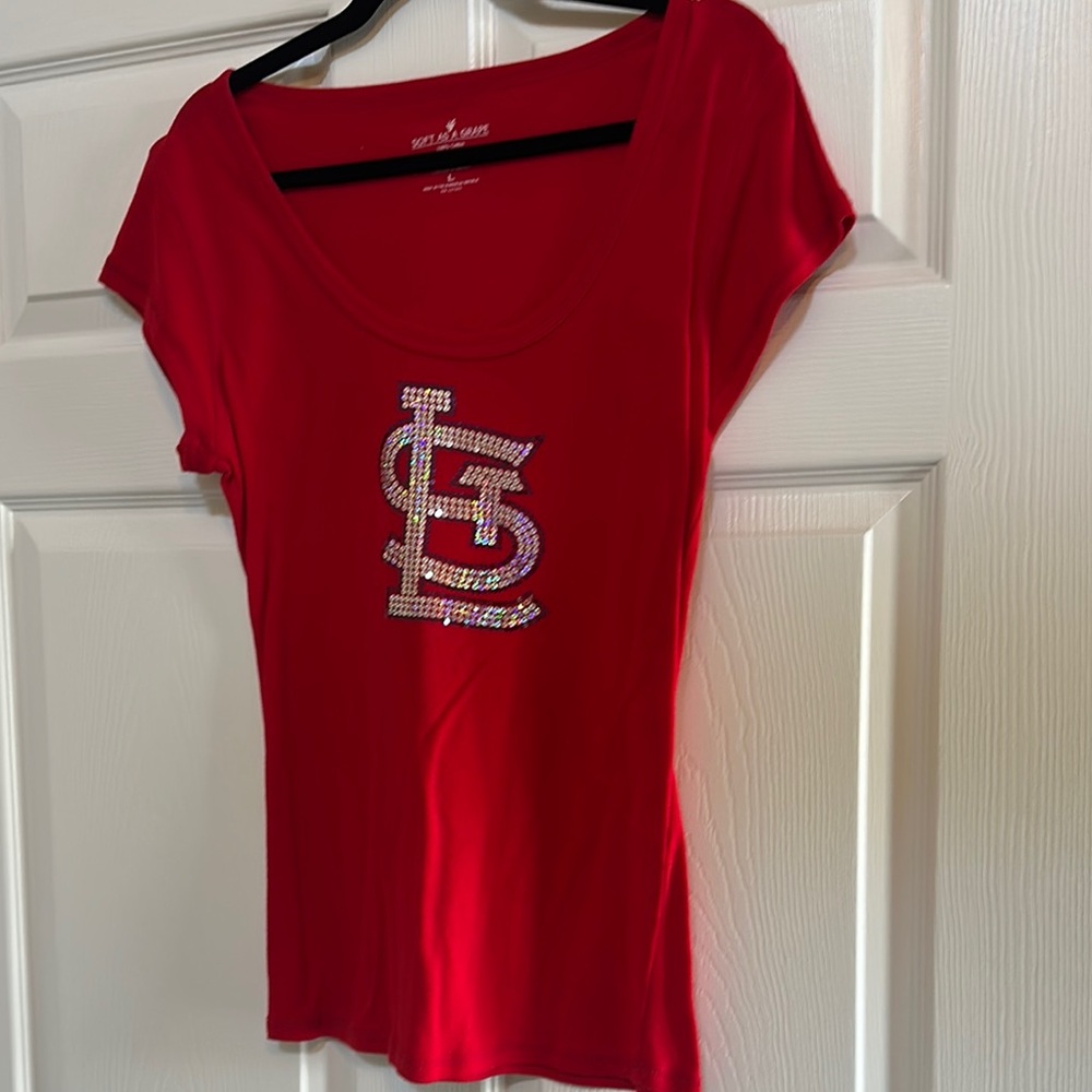 Women's L Sexy St. Louis Cardinals Bling T-Shirt